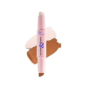Blue Heaven Strobe & Shape, Highlighter and Contouring Duo Stick, Fairy Light (fair to medium), 8gm, Hydration with Mango Butter & Apricot Oil