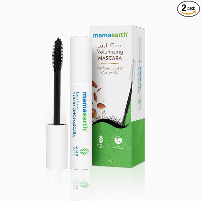 Mamaearth Lash Care Volumizing Mascara with Castor Oil & Almond Oil for 2X Instant Volume - 13 g