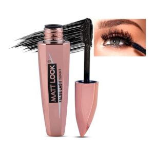 Matt Look False Lash Mascara for Defined Volume with No Clump| Heavy Curl & Volume Waterproof Long lasting mascara | Suitable for Sensitive Eyes |Soft Fibre Brush for application | Gives a false lash look | Black| 12ml